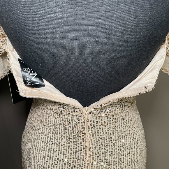 ASOS / PARALLEL LINES Champagne Sequin Dress - Picture 8 of 9